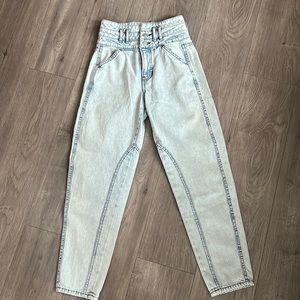 Veronica Beard Pearl Barrel Curved Jeans